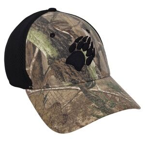 Wisconsin Badgers Hat Mens OSFM Camo A-Flex Mesh Back Badger Paw Cap The Game